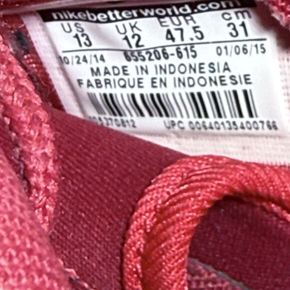 Nike Roshe One Print 655206-615 "Red Camo" 2014 Men’s Running Shoes Size 13 - Picture 8 of 8